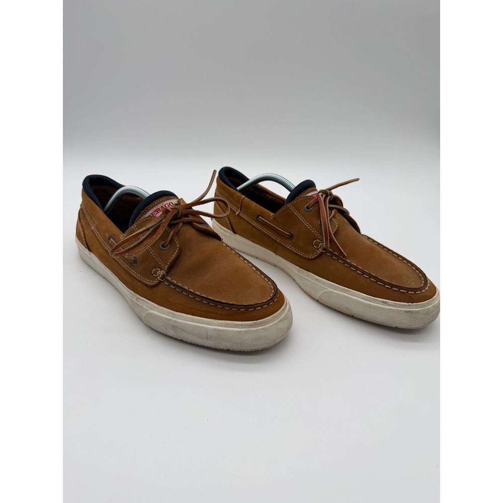 Sebago Docksides Mens Brown Leather Boat Shoes Sneaker Sole Loafers Size 11